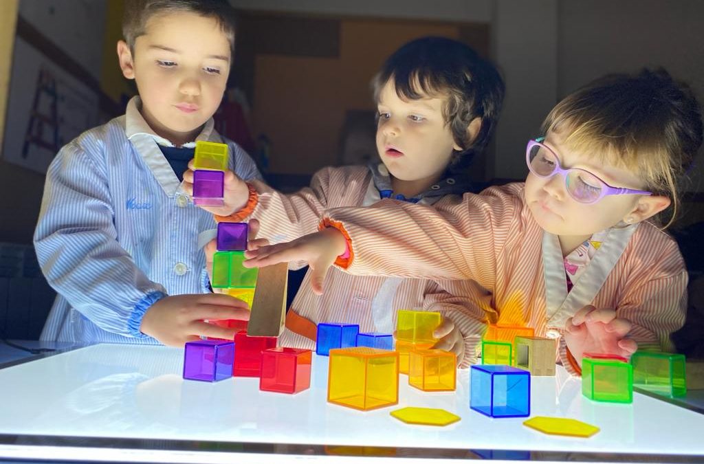 A P3 estimulem la imaginació amb la TAULA DE LLUM!